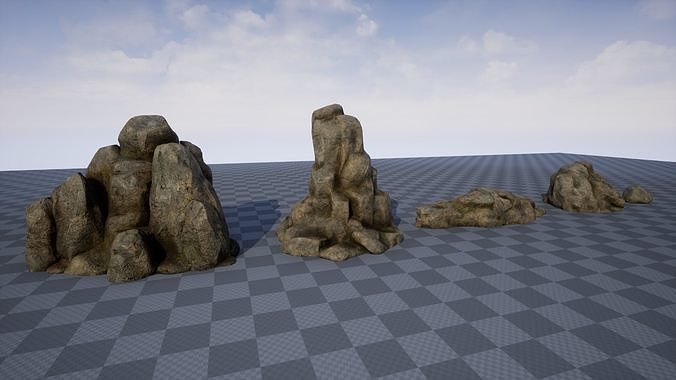 Game-ready Rocks Assets Pack Low-poly 3D model