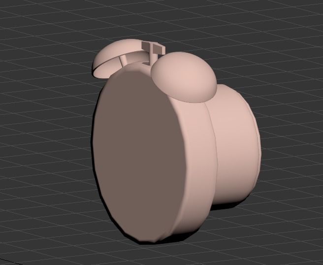 Vintage Alarm Clock 3D model_2