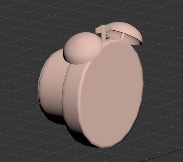 Vintage Alarm Clock 3D model_1