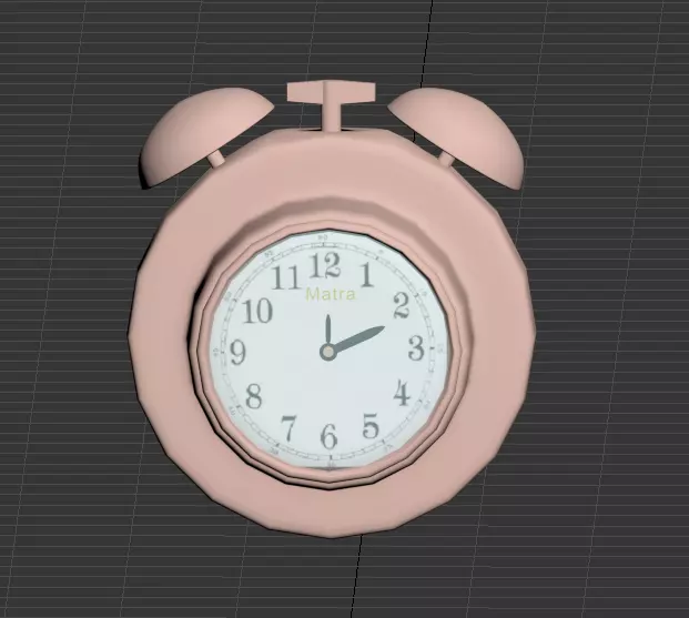 Vintage Alarm Clock 3D model_0