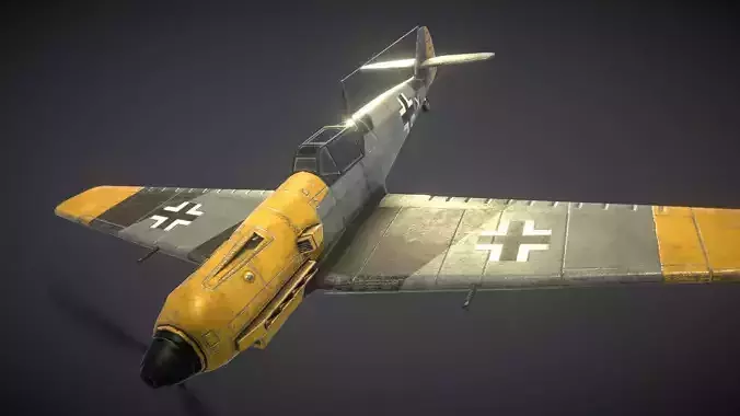 Messerschmitt BF109E Low-poly 3D model