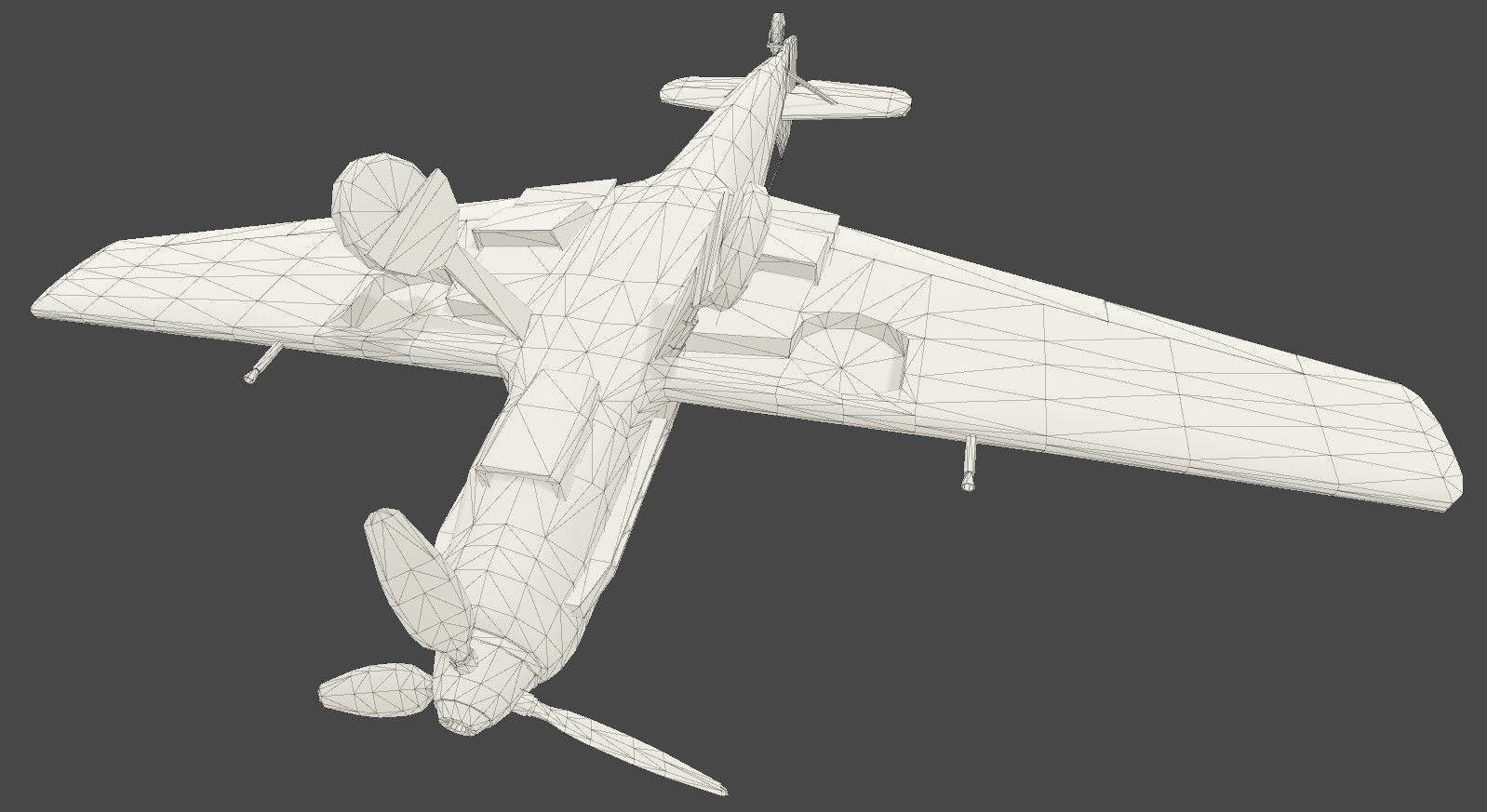 Messerschmitt BF109E Low-poly 3D model_12