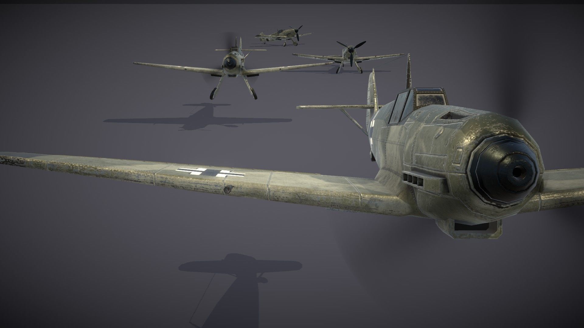 Messerschmitt BF109E Low-poly 3D model_18