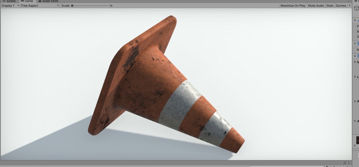 Traffic Cone high poly PBR 3D model_13