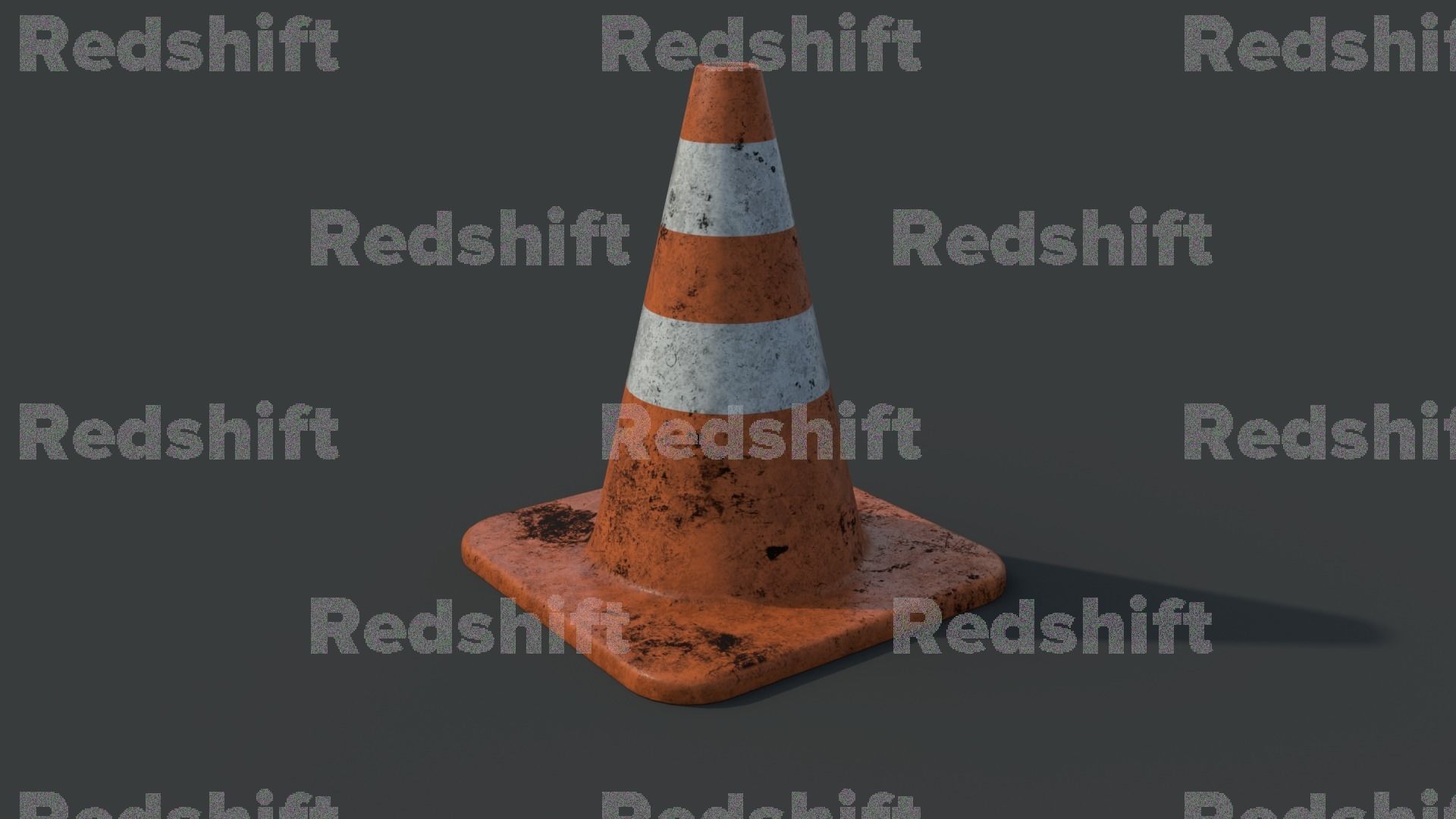 Traffic Cone high poly PBR 3D model_20