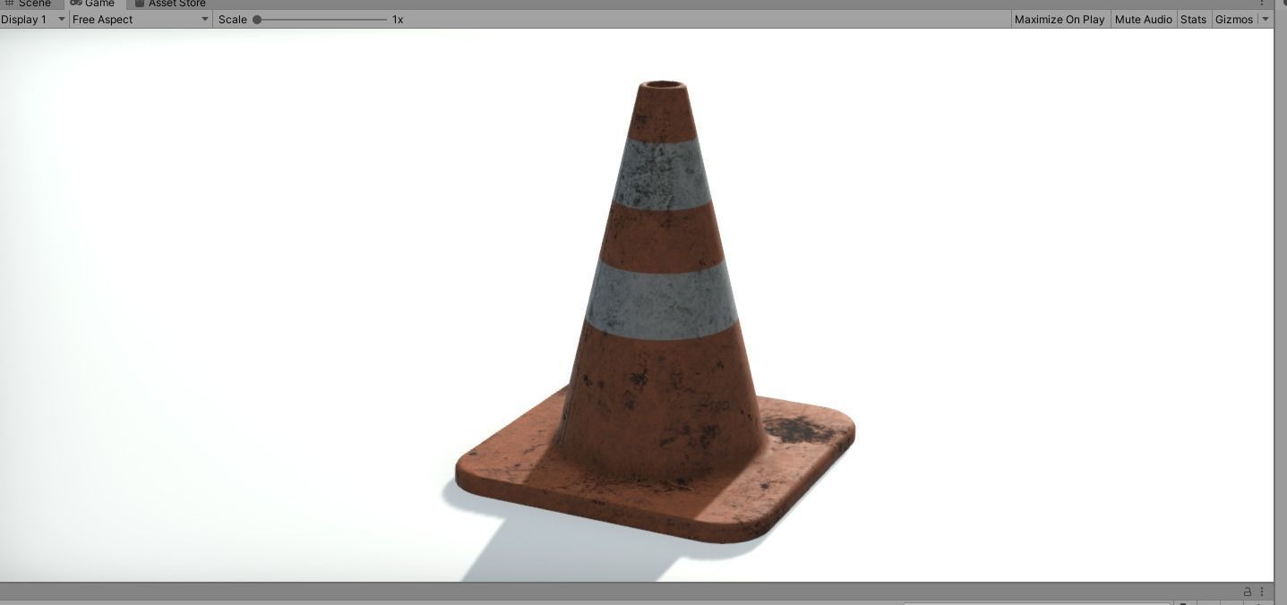 Traffic Cone high poly PBR 3D model_11