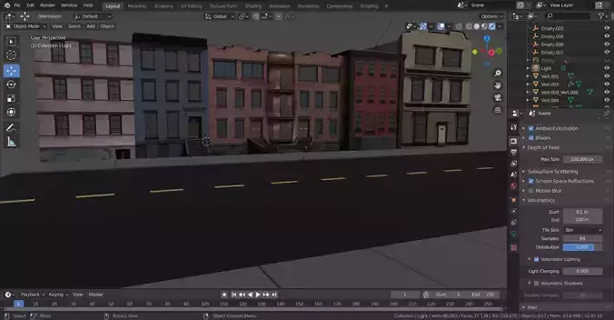 Low poly Buildings and Assets Free low-poly 3D model