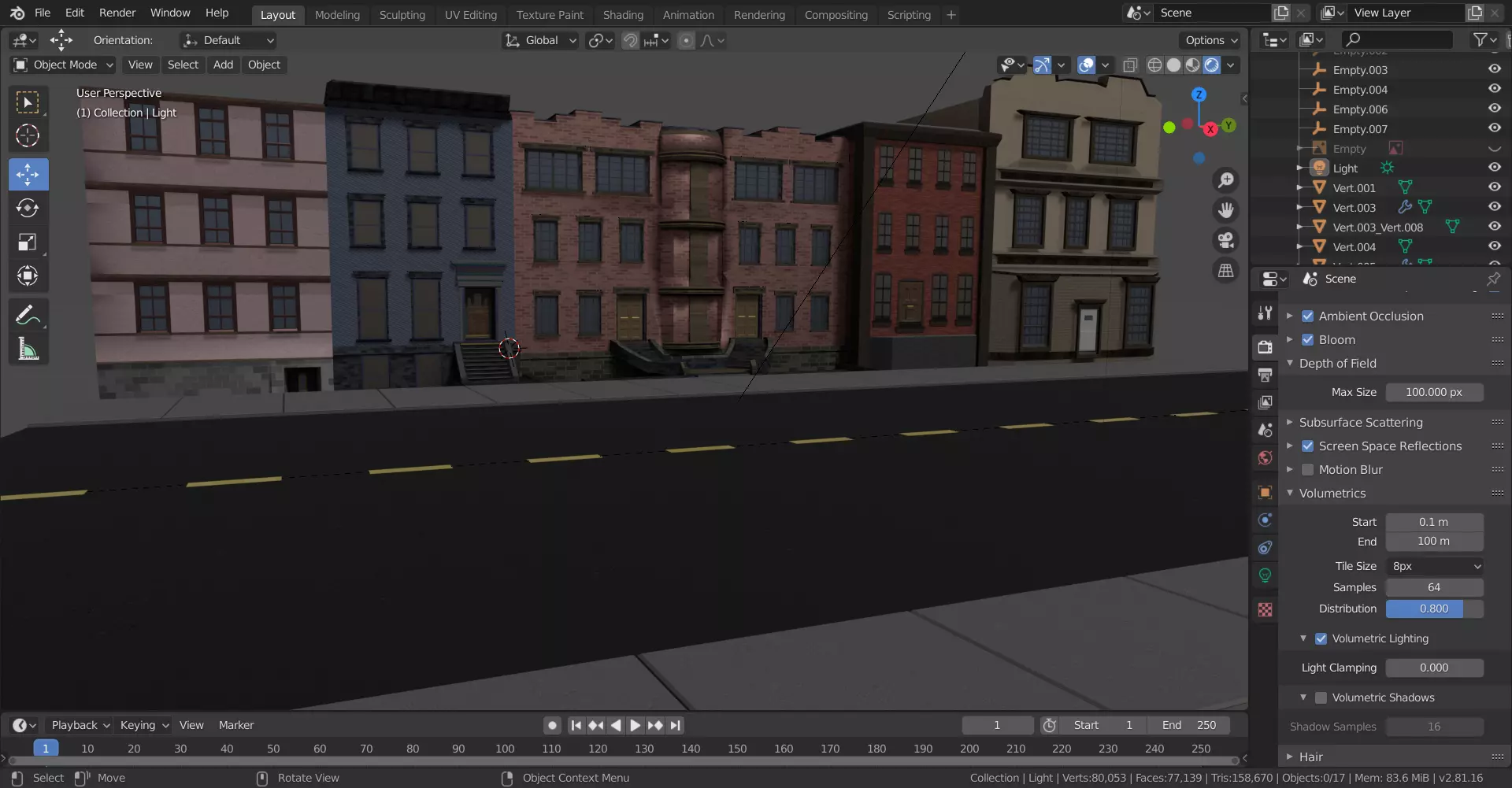 Low poly Buildings and Assets Free low-poly 3D model_0
