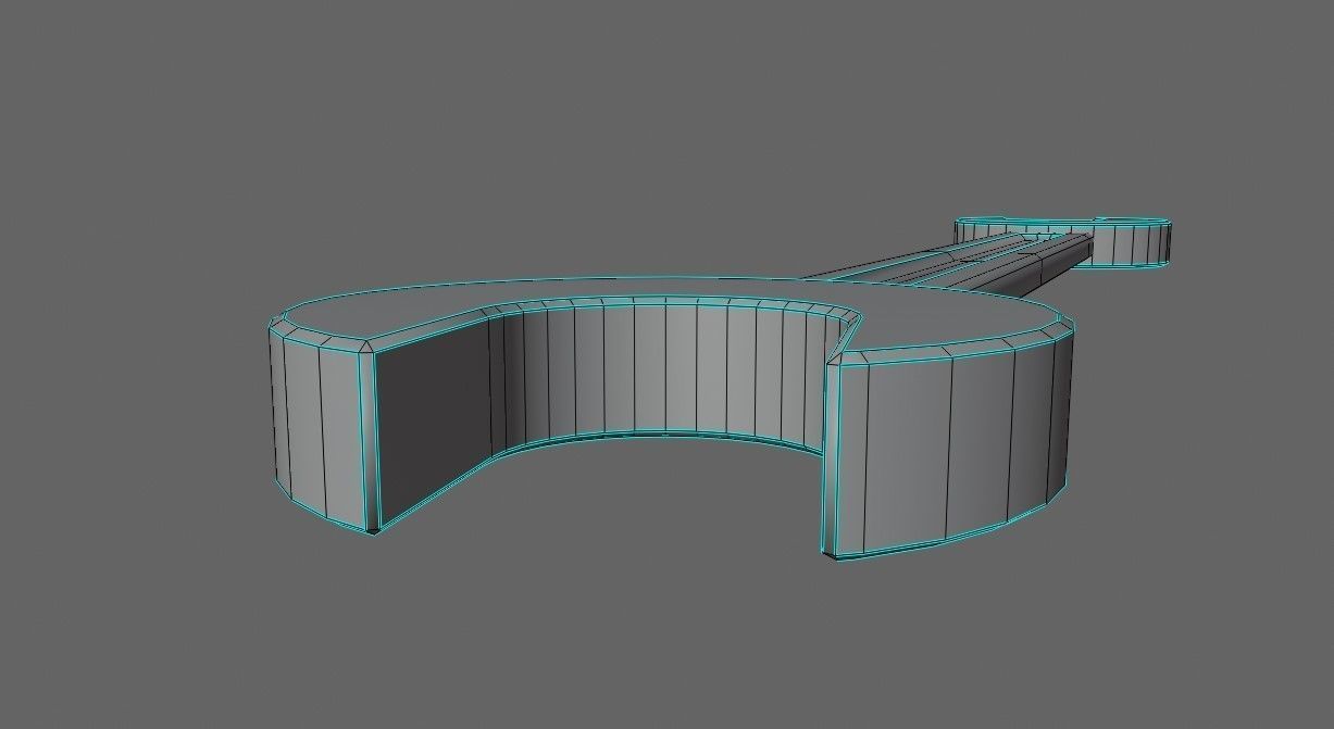 Tool Spanner Wrench - Ferramenta Chave de Boca Low-poly 3D model_9