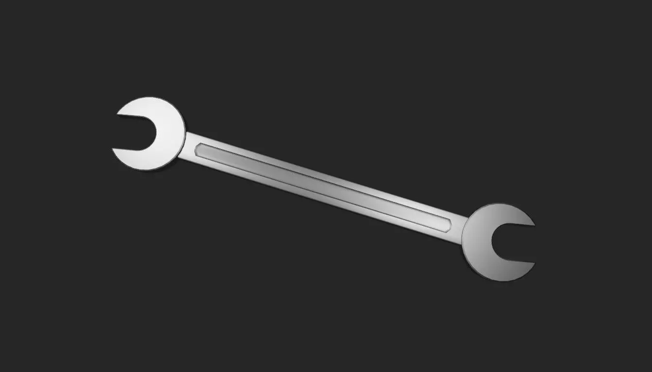 Tool Spanner Wrench - Ferramenta Chave de Boca Low-poly 3D model_0