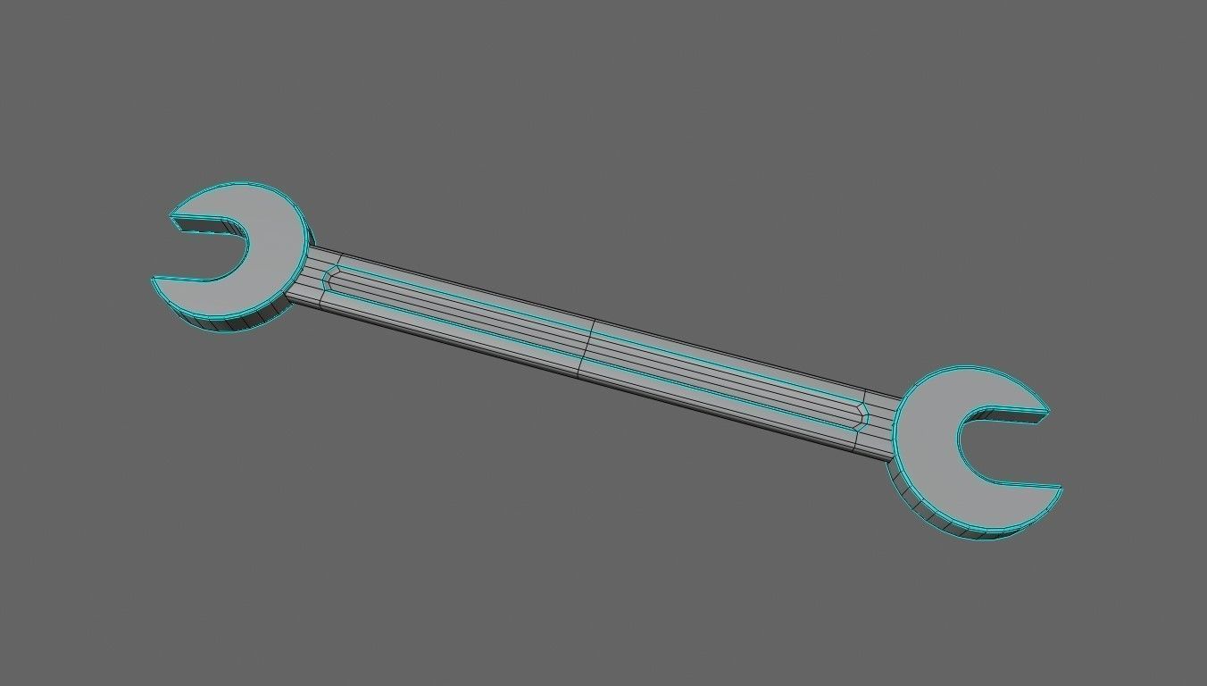 Tool Spanner Wrench - Ferramenta Chave de Boca Low-poly 3D model_7