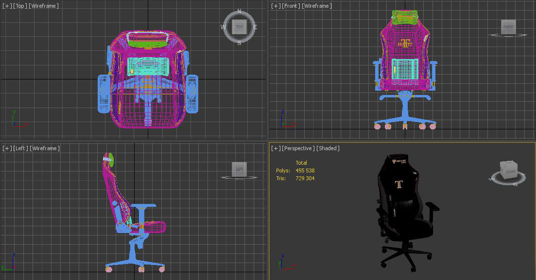 Secretlab TITAN 2020 gaming office chair 3D model_8