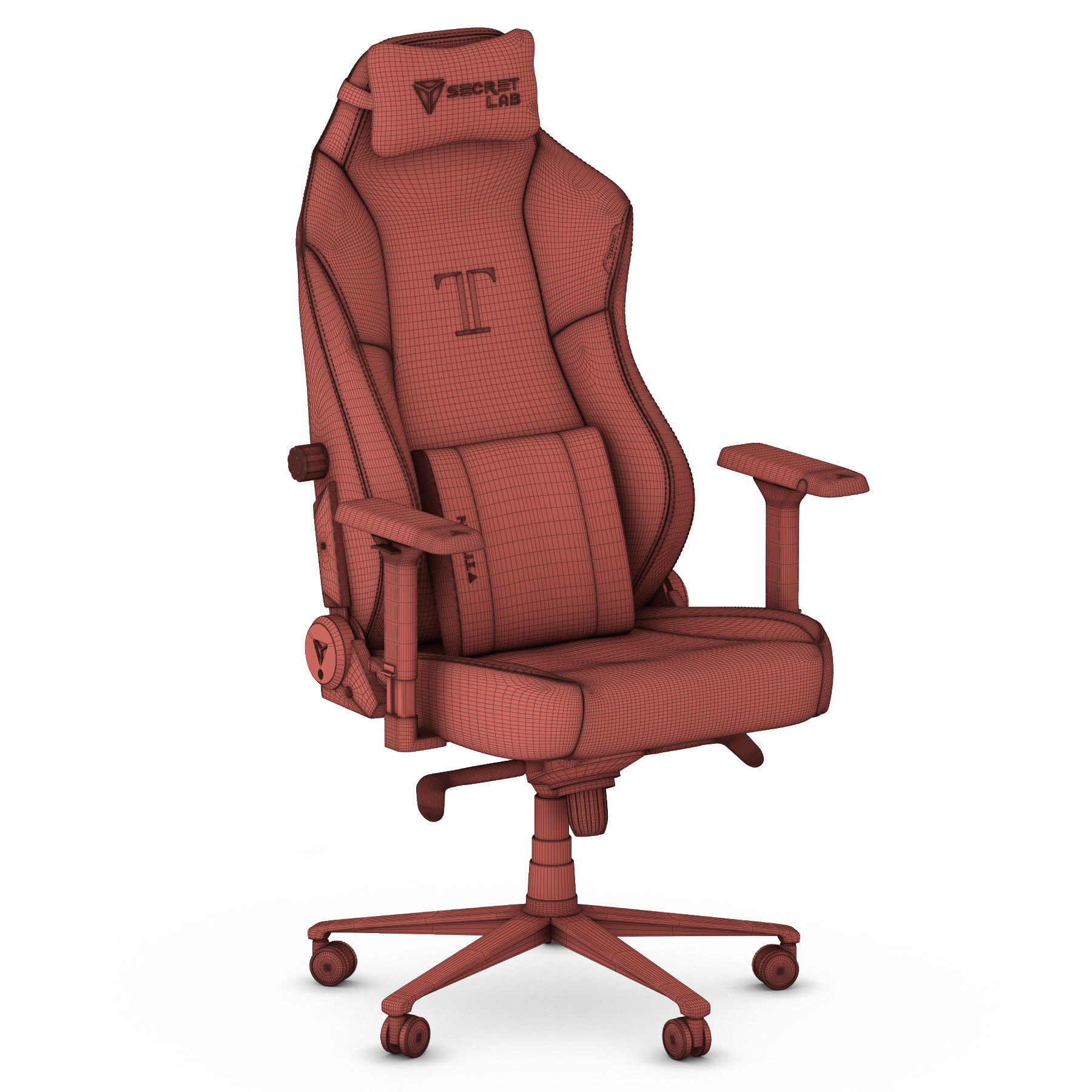 Secretlab TITAN 2020 gaming office chair 3D model_7