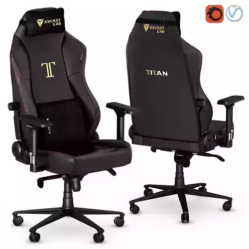 Secretlab TITAN 2020 gaming office chair 3D model
