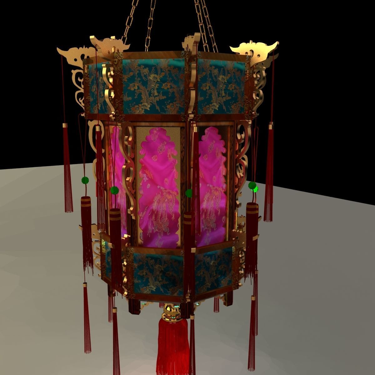 Chinese Palace Lantern 3D model_4