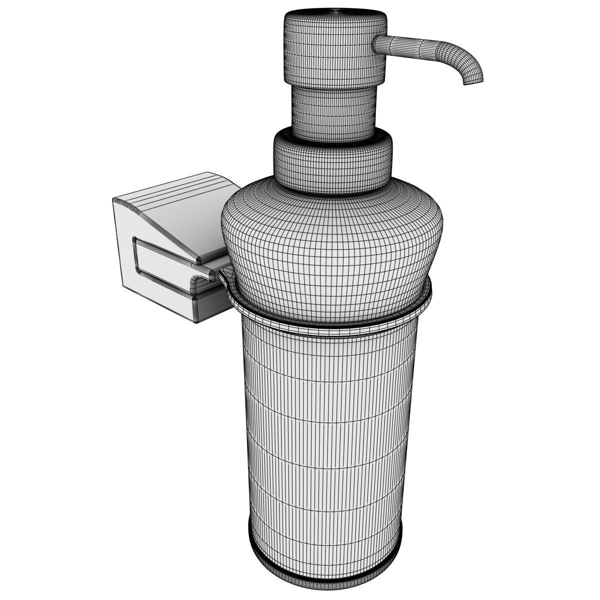 Wallmounted Soap Dispenser 3D model_4
