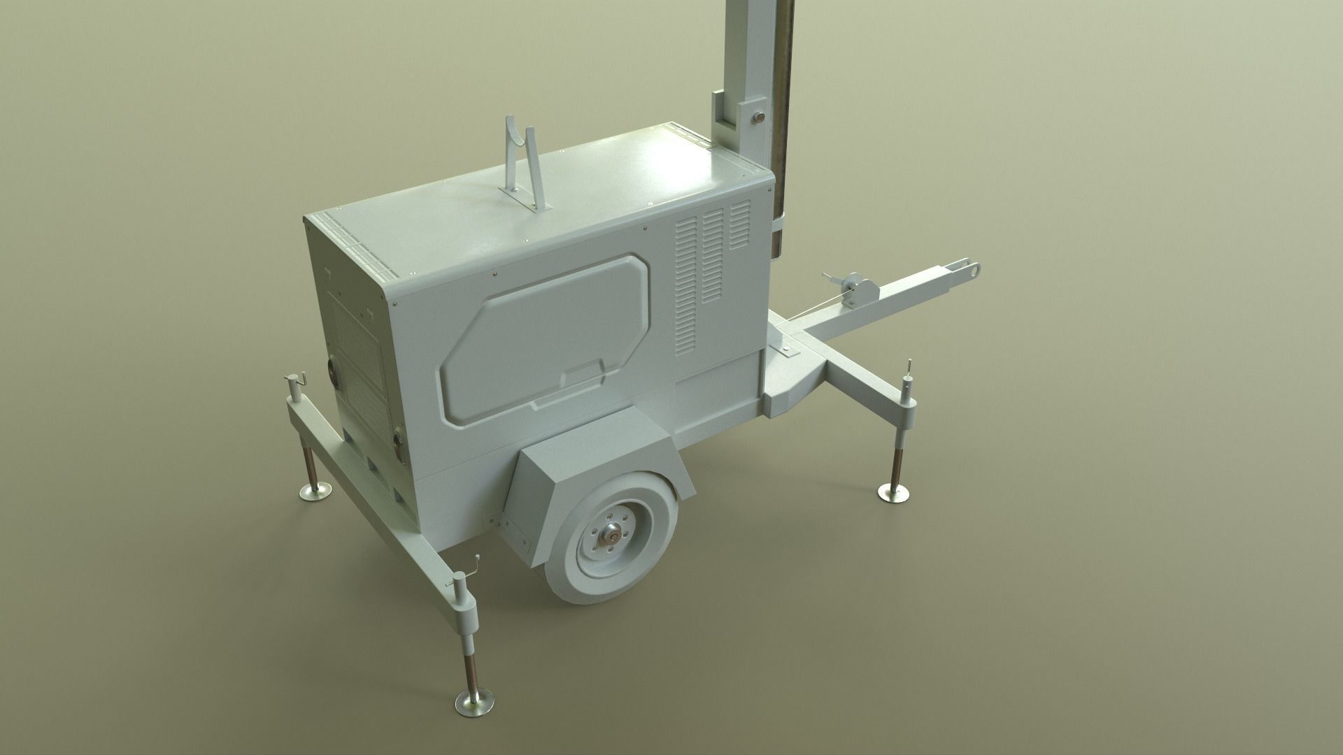 PBR Mobile Light Tower Generator A - Multi color Pack 3D Model Collection_61