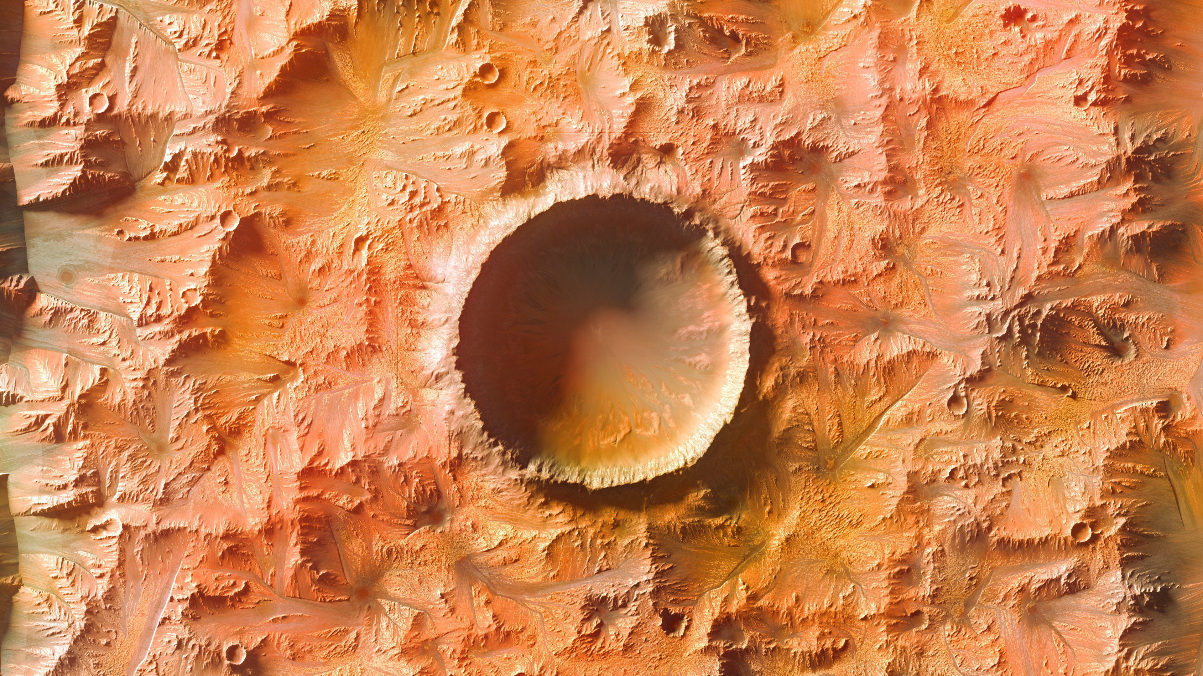 Mars Plate with crater in center  realistic 3d scene PBR  3D model_5
