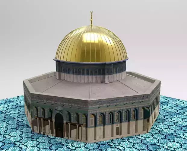 Masjid Ul aqsa  Al Aqsa Mosque Low-poly 3D model
