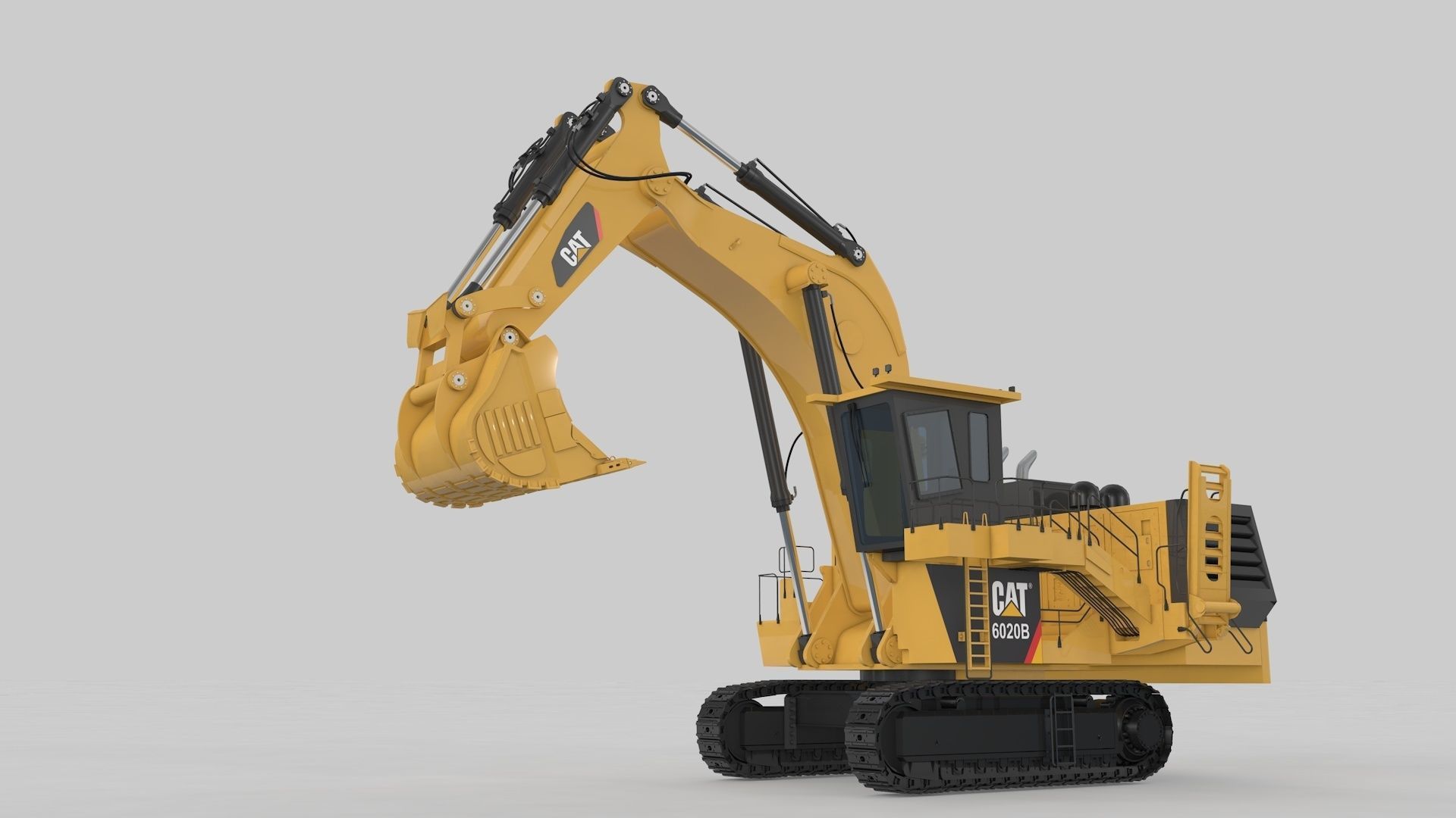 Mining Excavator Rigged  3D model_27