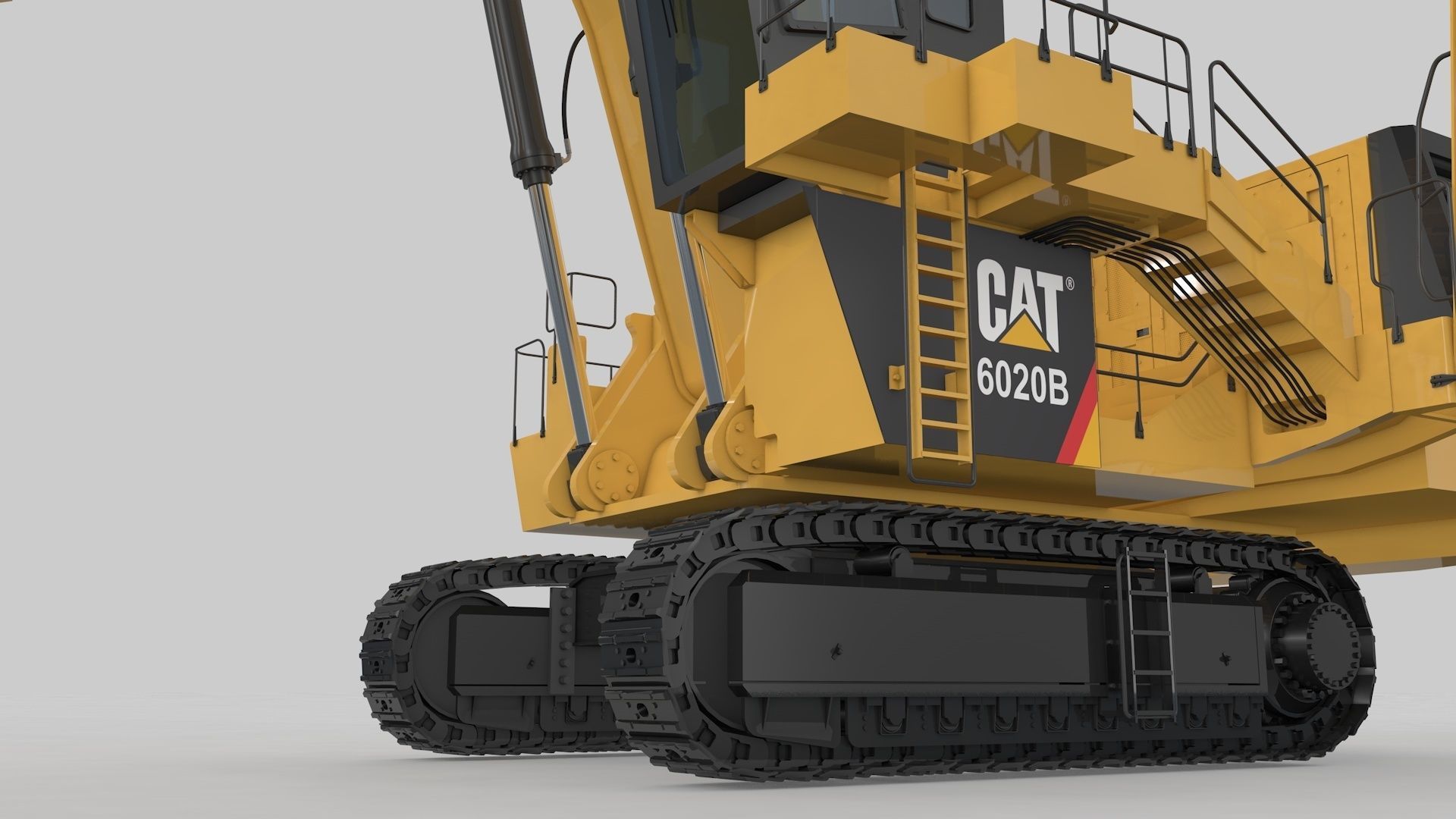 Mining Excavator Rigged  3D model_32