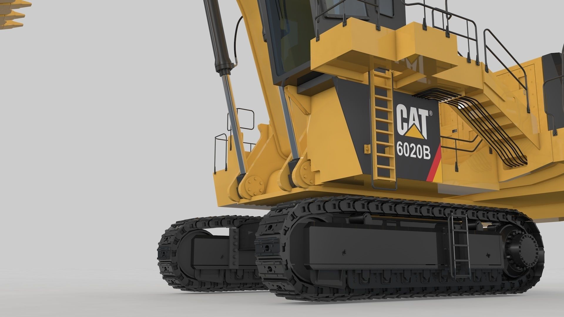 Mining Excavator Rigged  3D model_30