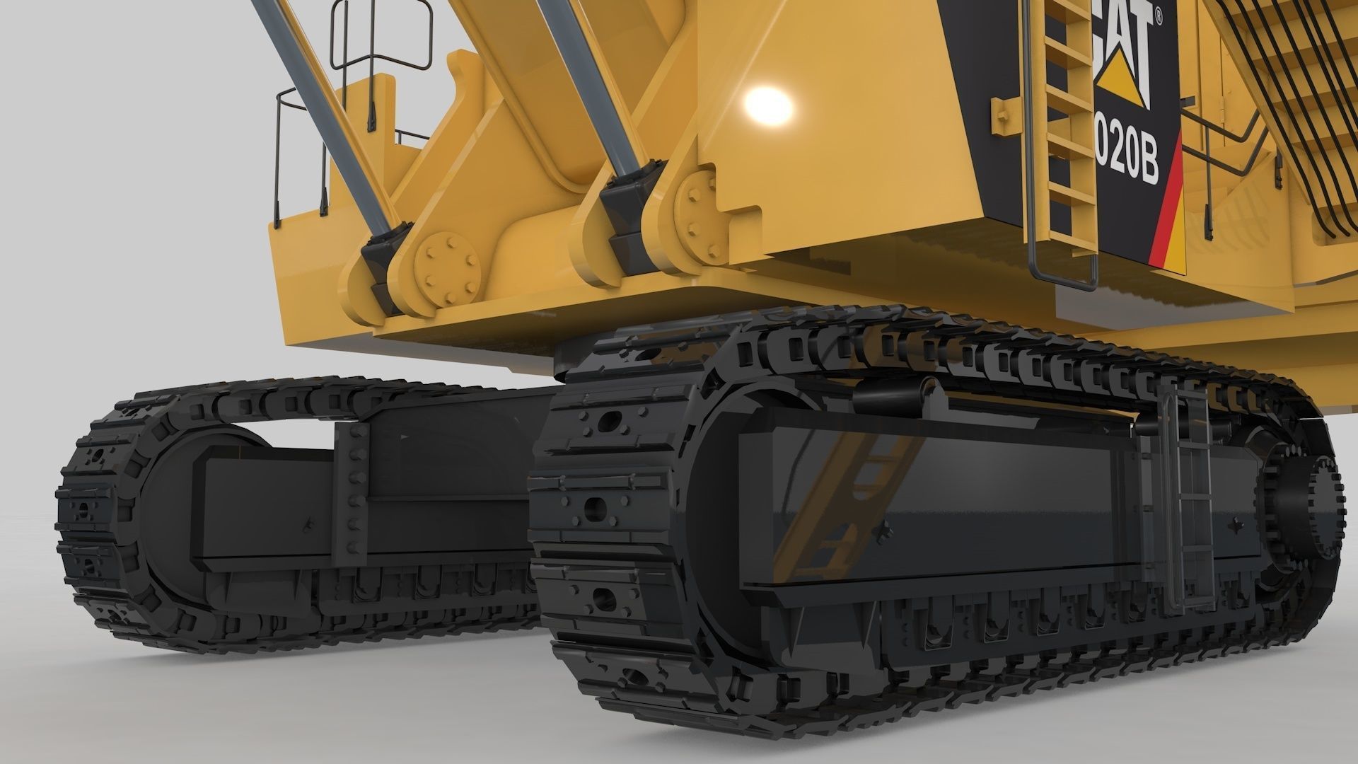 Mining Excavator Rigged  3D model_9