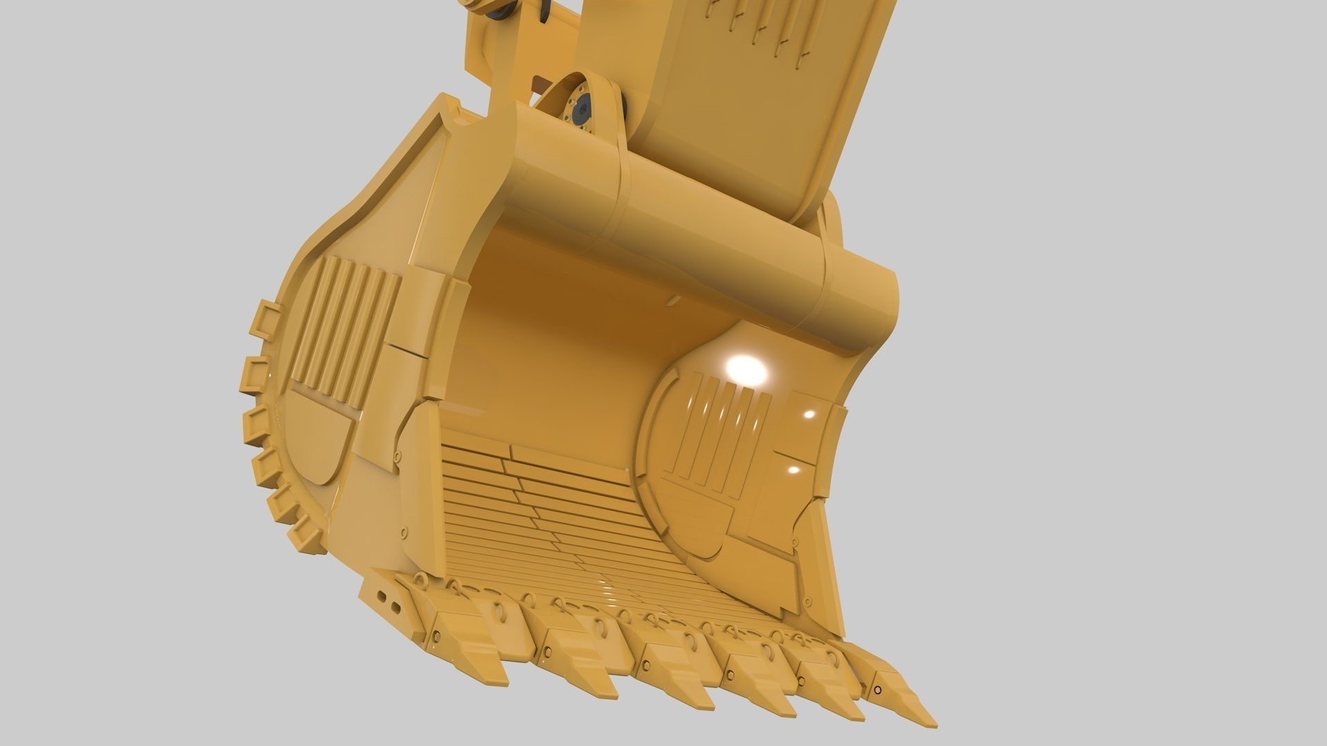 Mining Excavator Rigged  3D model_8