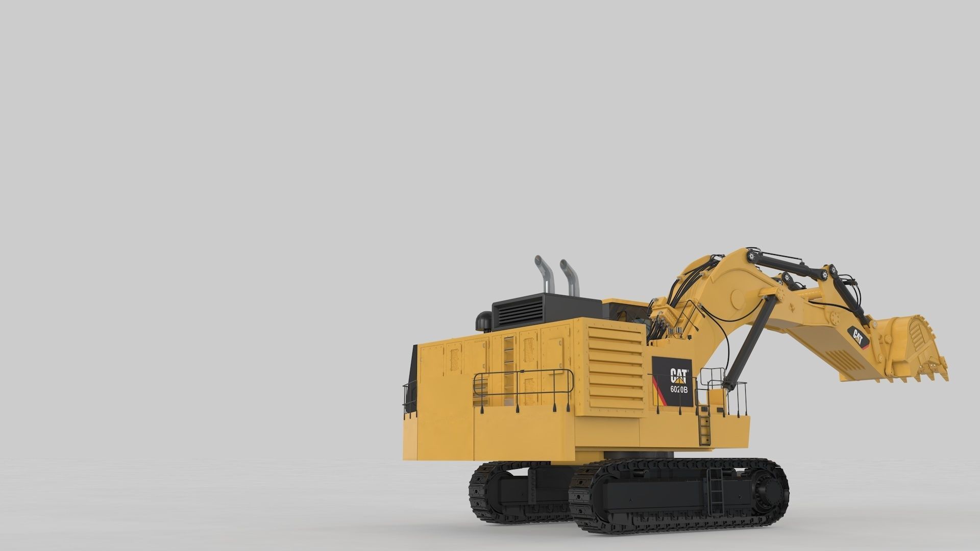 Mining Excavator Rigged  3D model_24