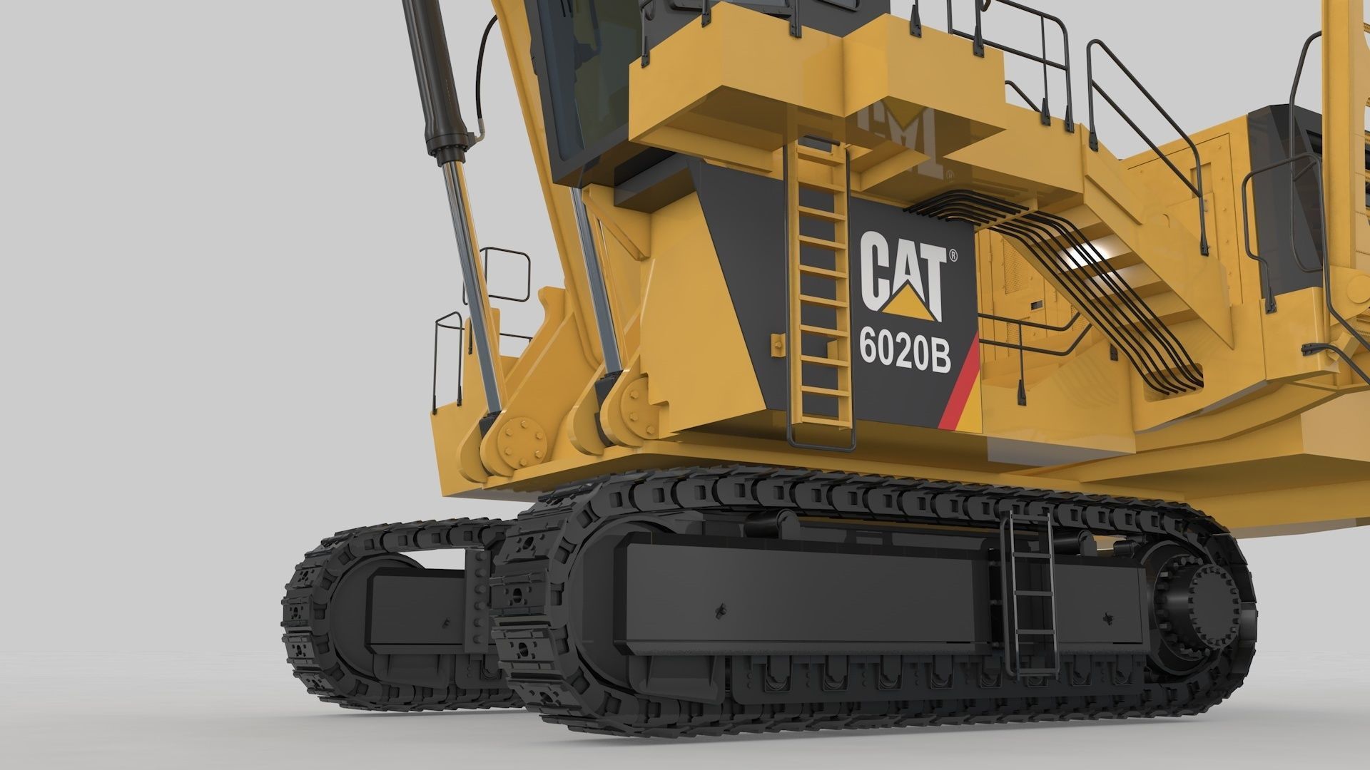 Mining Excavator Rigged  3D model_33