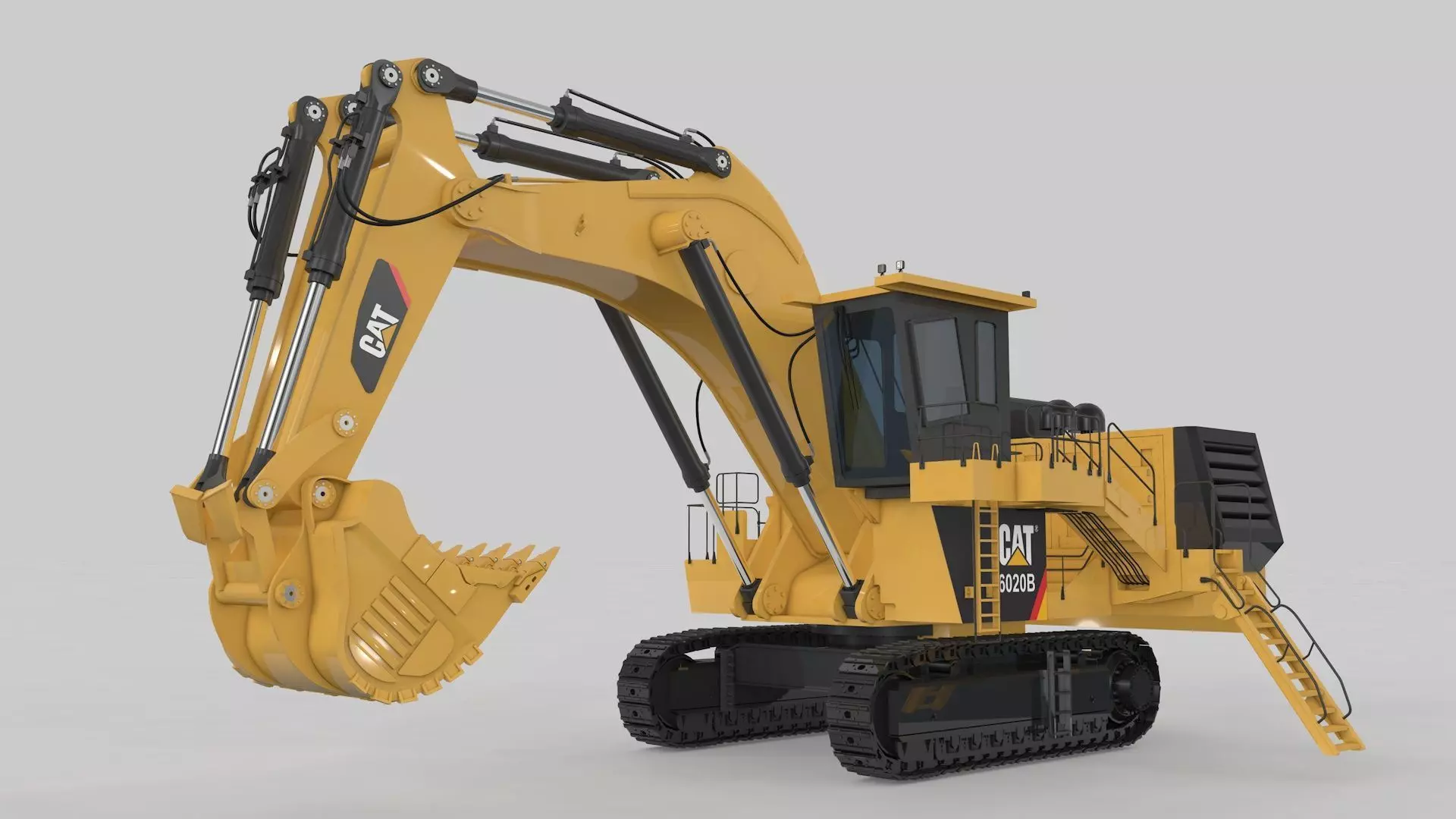 Mining Excavator Rigged  3D model_0