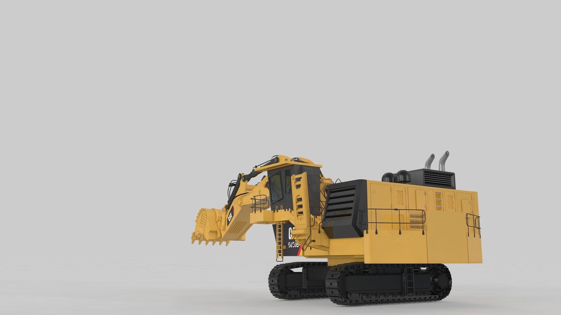 Mining Excavator Rigged  3D model_25