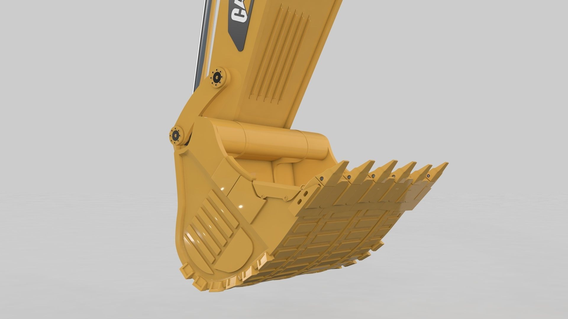 Mining Excavator Rigged  3D model_7
