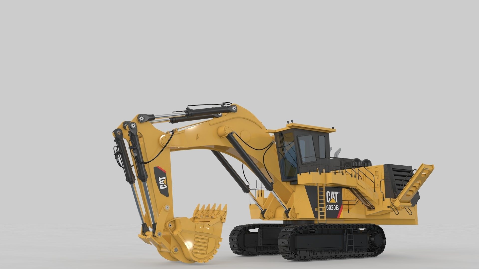 Mining Excavator Rigged  3D model_20