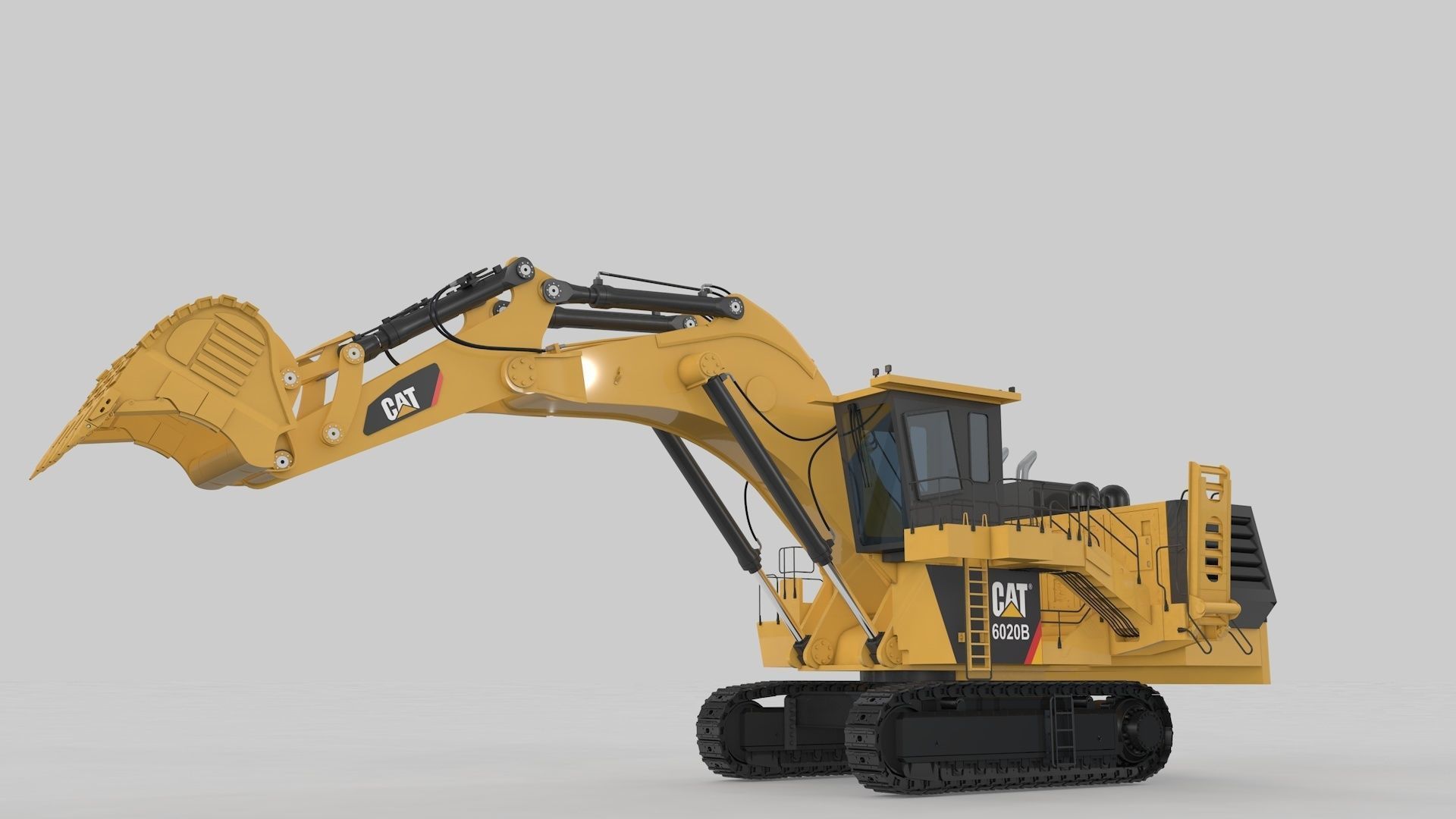 Mining Excavator Rigged  3D model_22