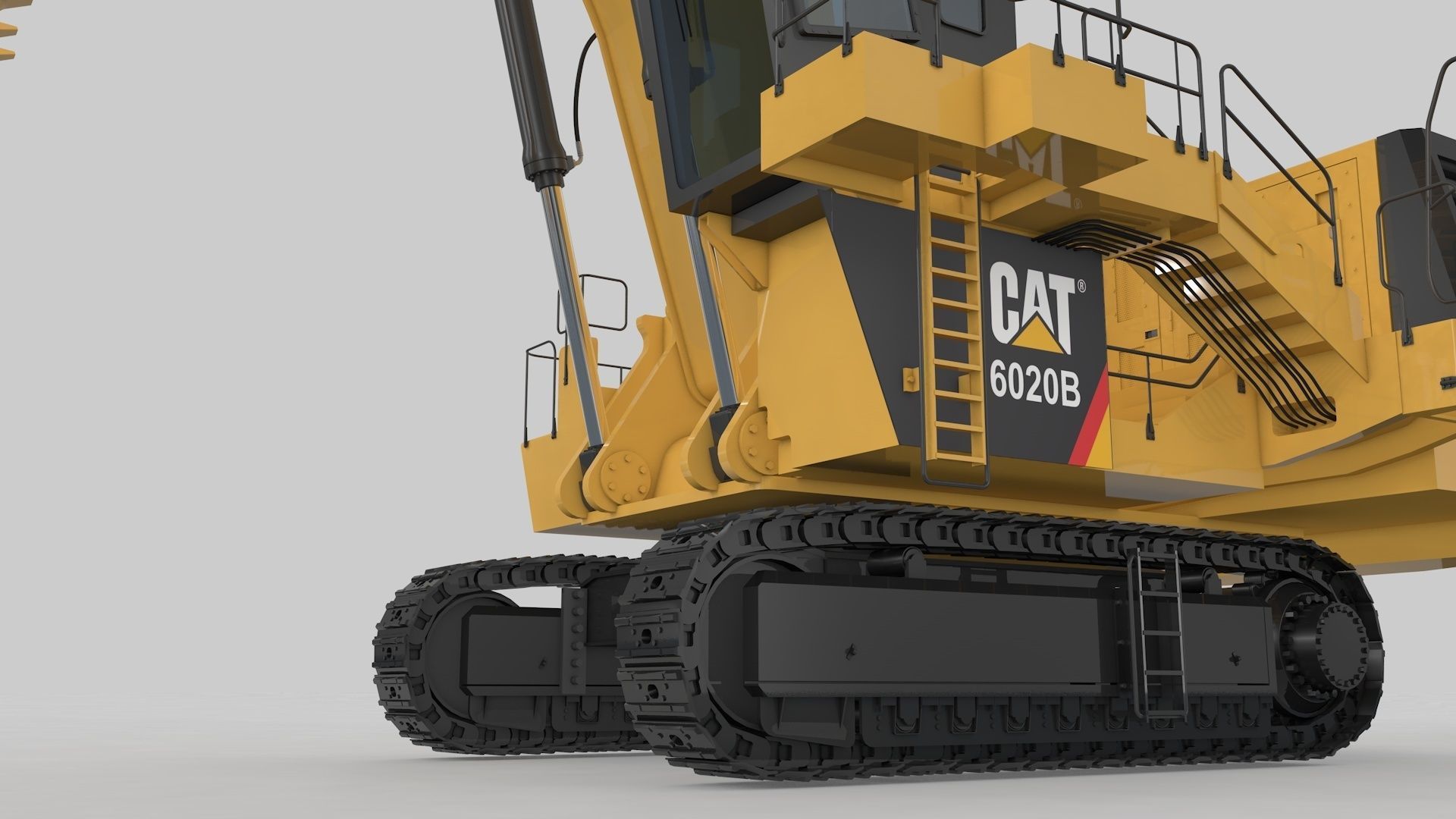 Mining Excavator Rigged  3D model_31