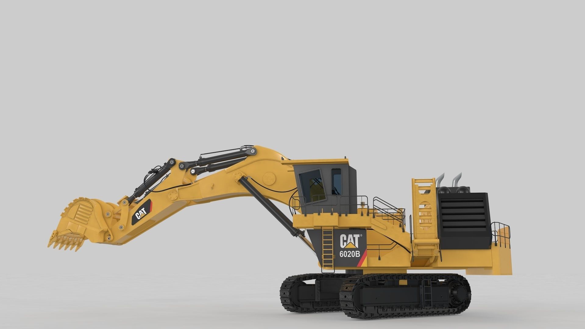 Mining Excavator Rigged  3D model_26