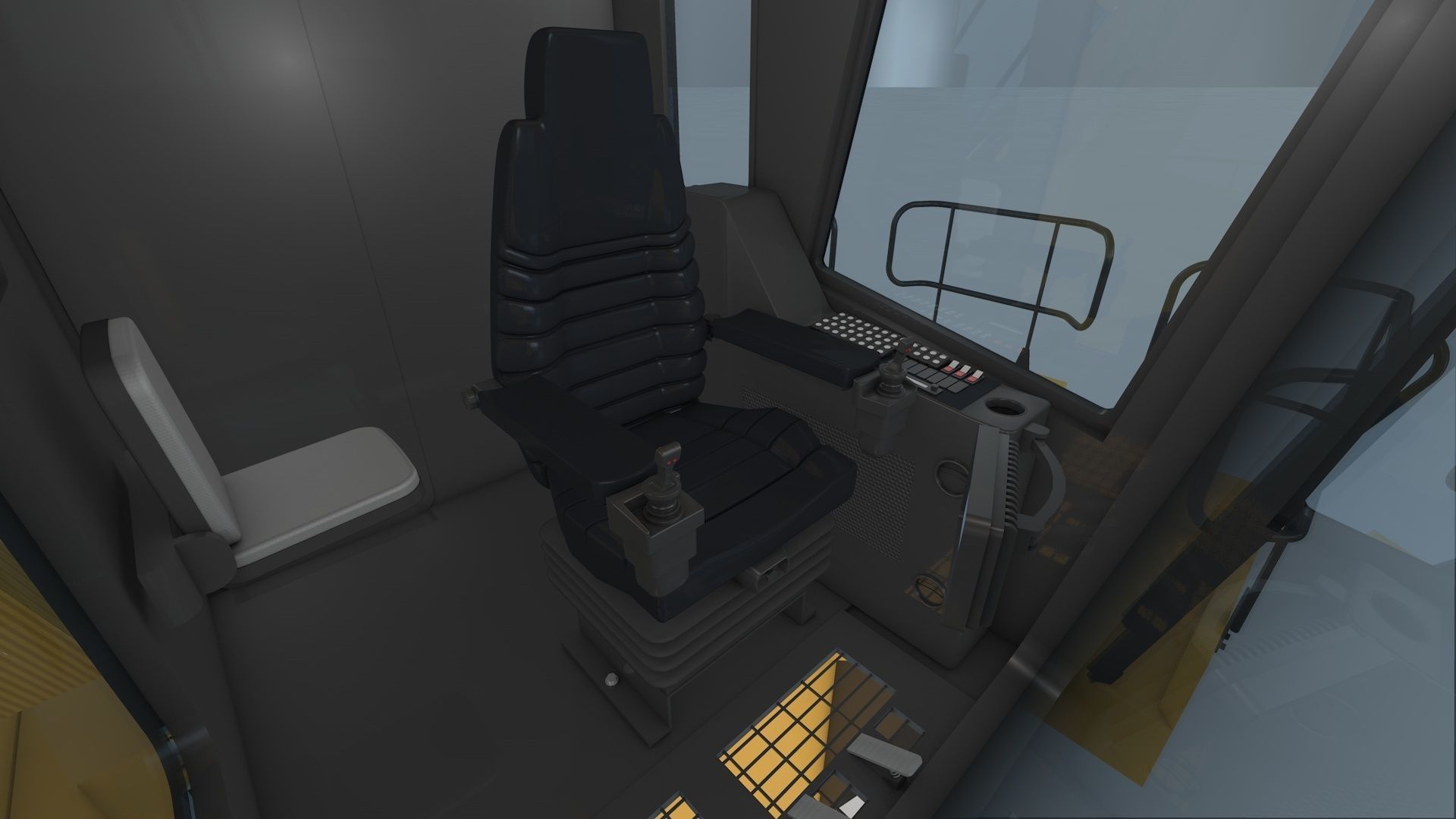 Mining Excavator Rigged  3D model_36