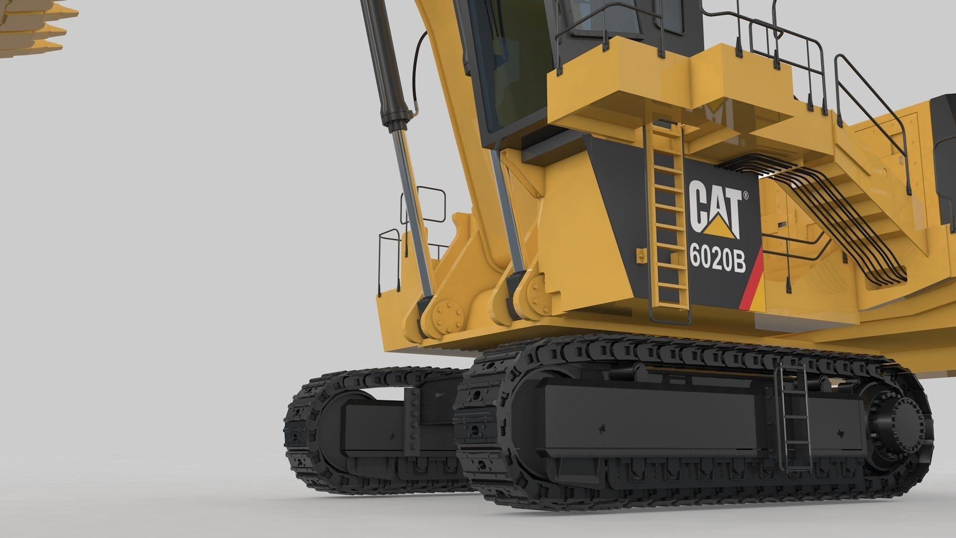 Mining Excavator Rigged  3D model_29