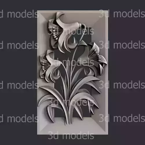 3d STL models for CNC router or 3d printer  flower