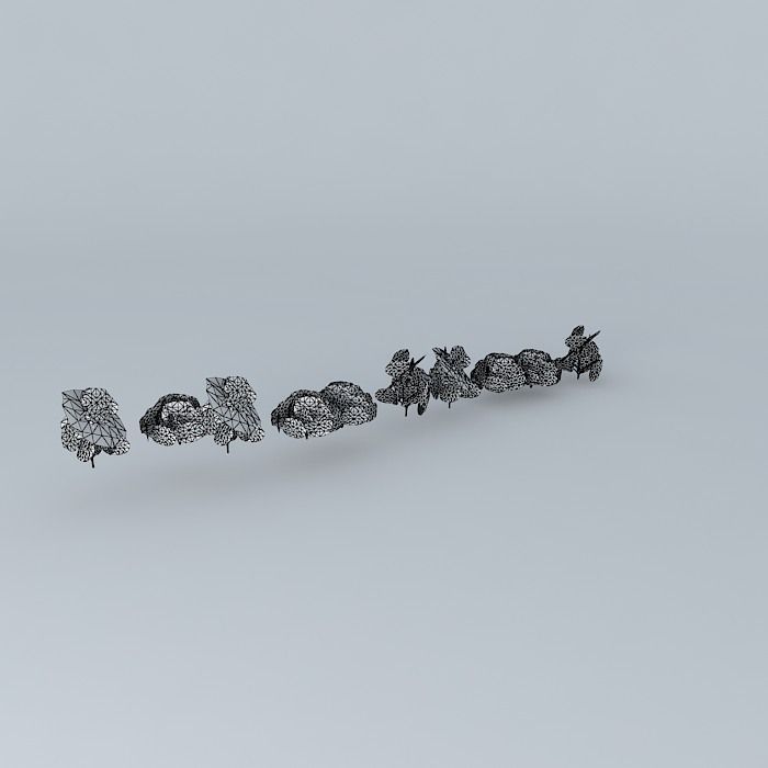 Trees on the Mall in front of cathedral Free 3D model_3