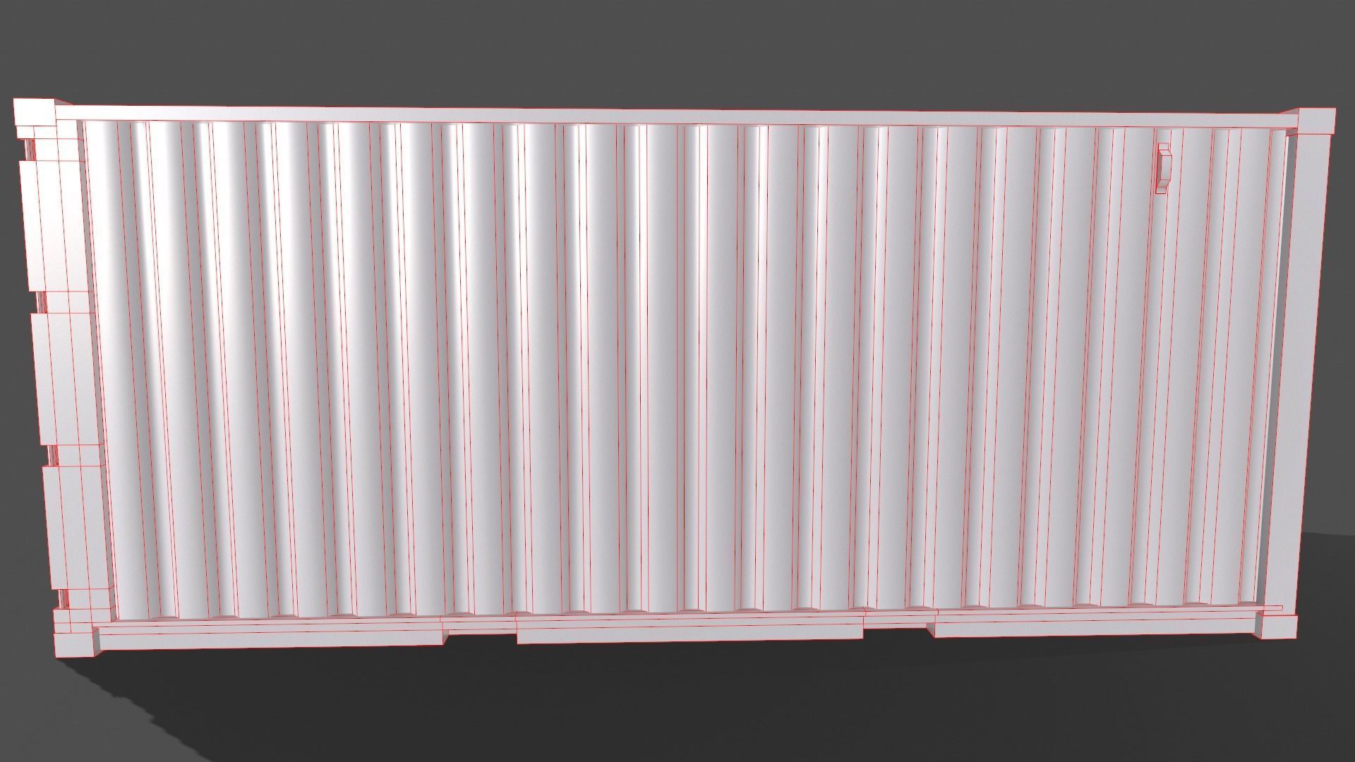 PBR 20 ft Shipping Cargo Container Version 1 - Green Low-poly 3D model_20