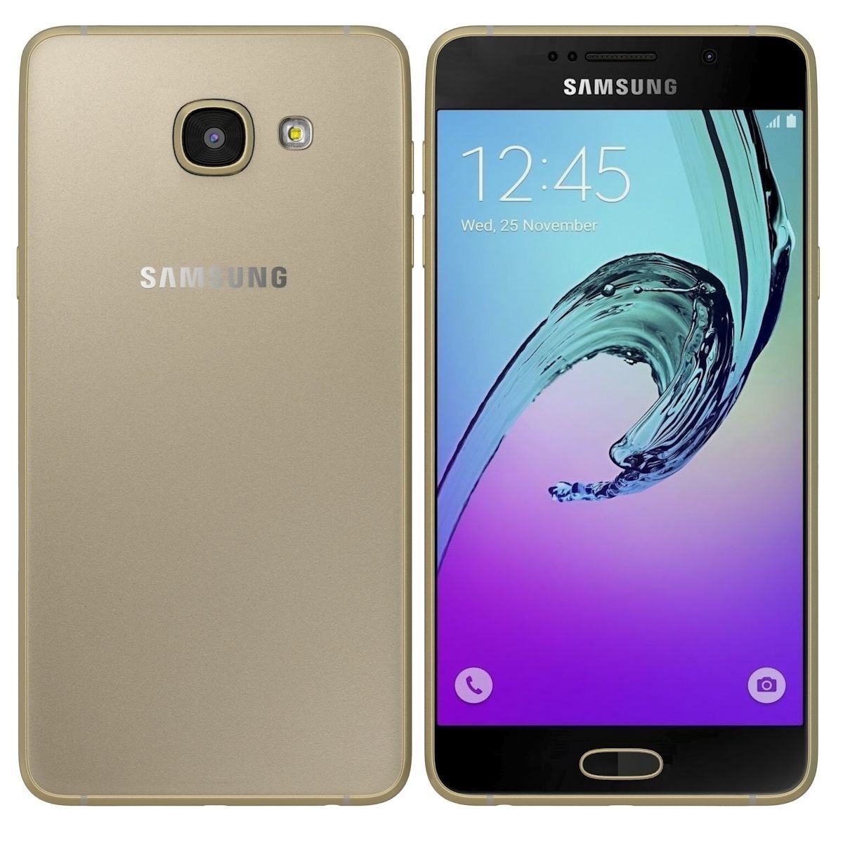 Samsung Galaxy A5 2016 Gold 3D model_2