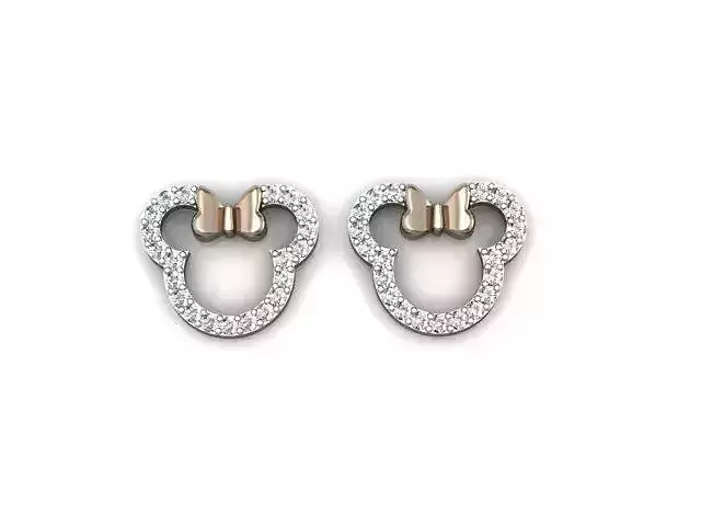 Mickey face earrings 