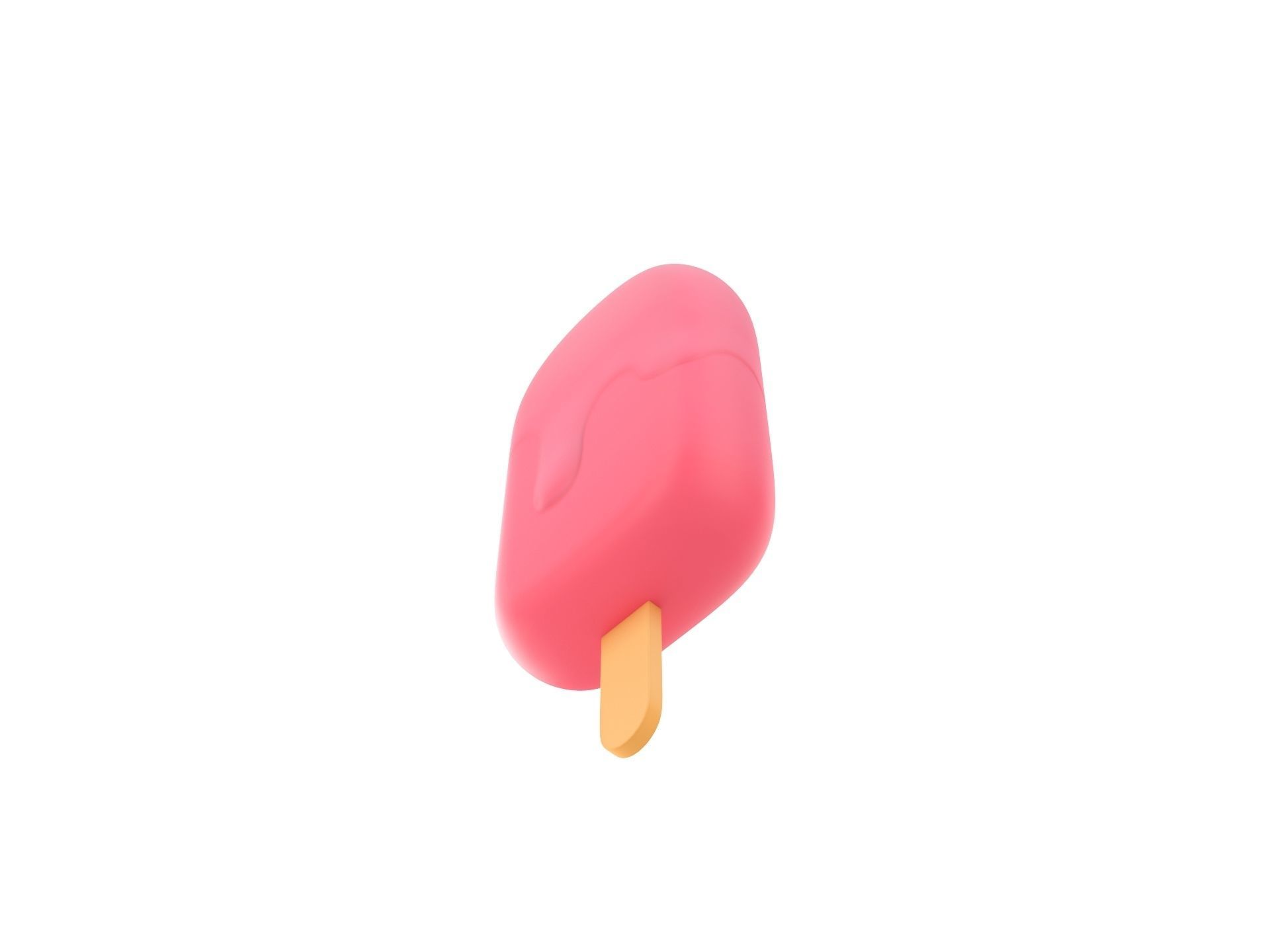 Ice Cream on a Stick Low-poly 3D model_3