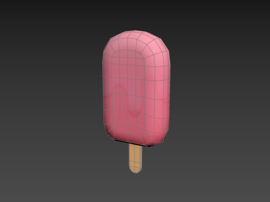 Ice Cream on a Stick Low-poly 3D model_10