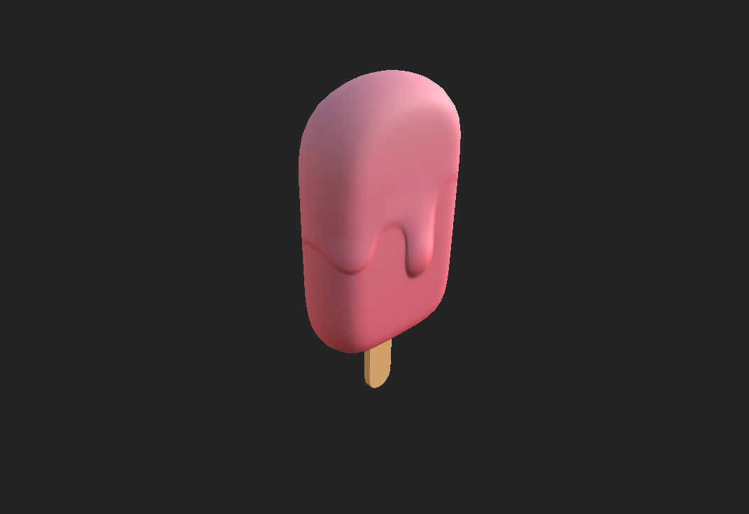 Ice Cream on a Stick Low-poly 3D model_7