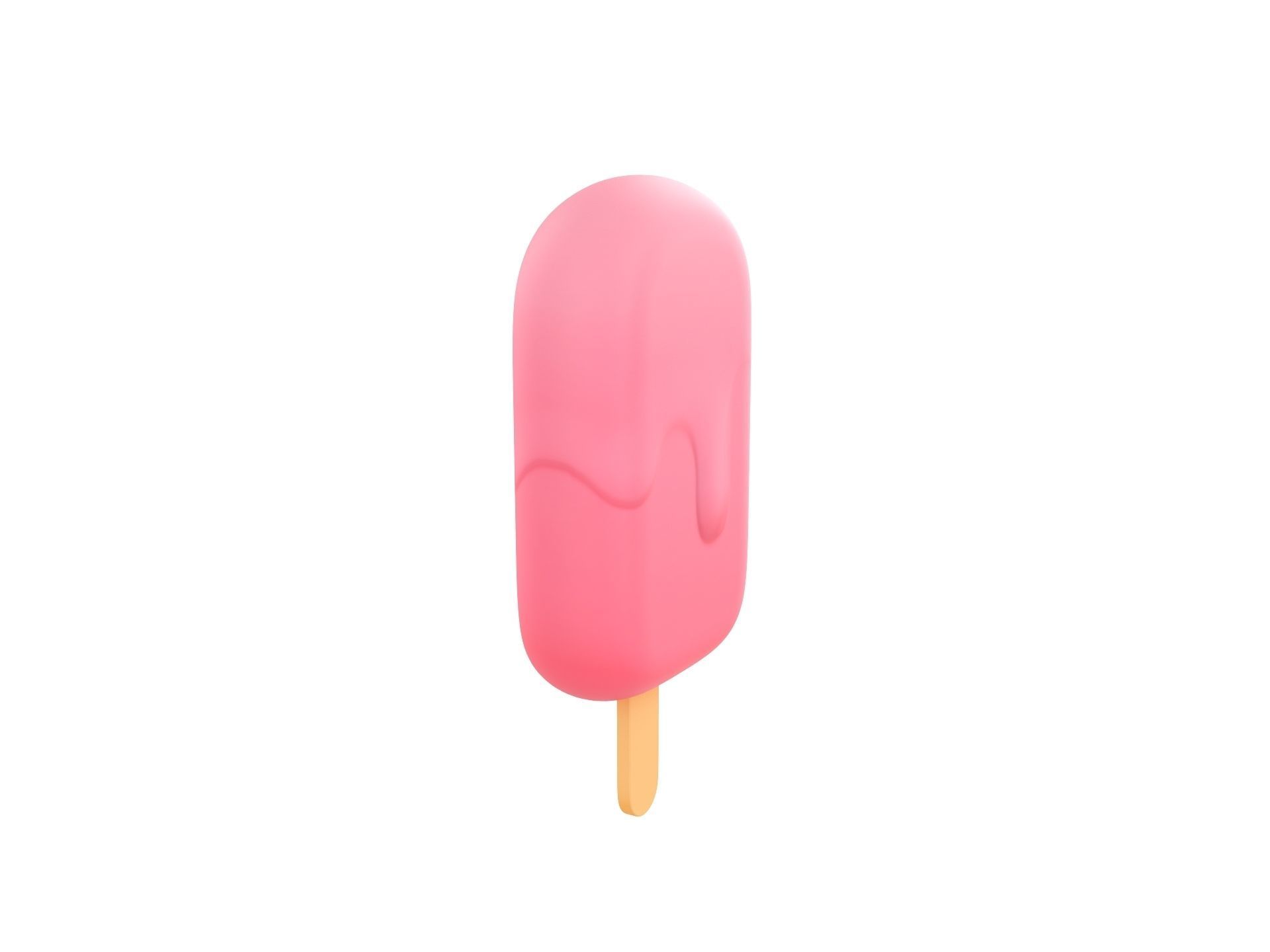 Ice Cream on a Stick Low-poly 3D model_2