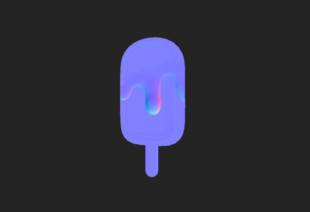 Ice Cream on a Stick Low-poly 3D model_6