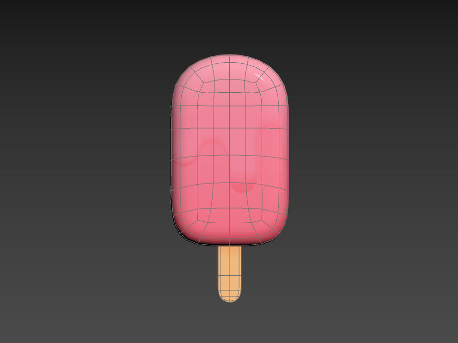 Ice Cream on a Stick Low-poly 3D model_13